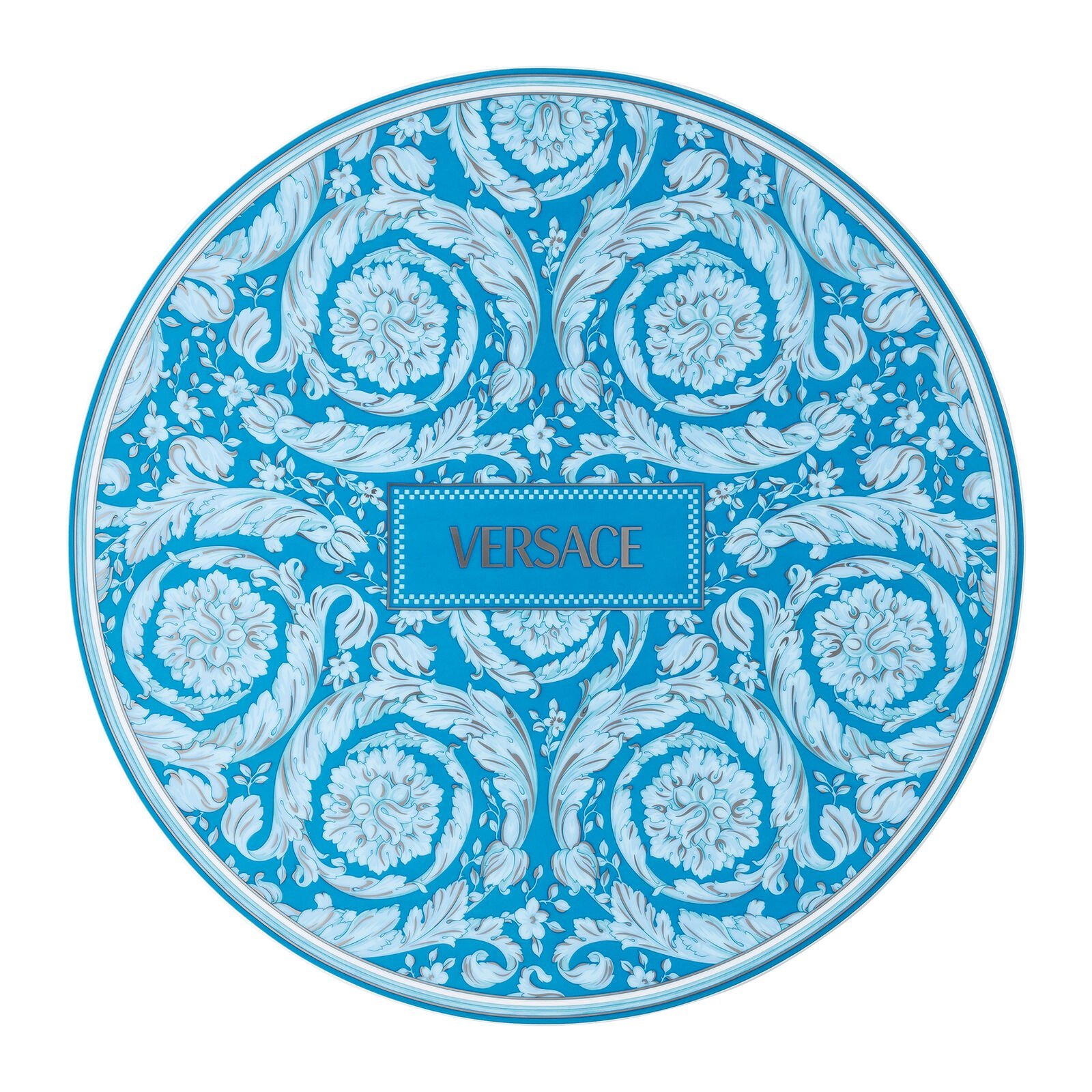 Versace Rosenthal Barocco Barocco Teal service plate